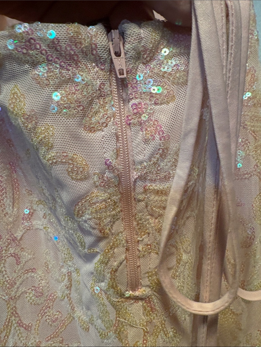 Windsor Blush Pink Sequin Strapless Mini Dress - Picture 3 of 5